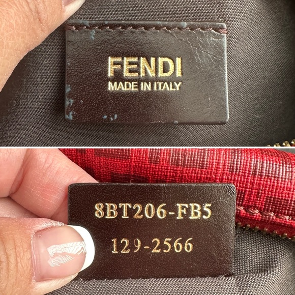 RFID Blocking FENDI Zucchino Crossbody Bag - Picture 15 of 16